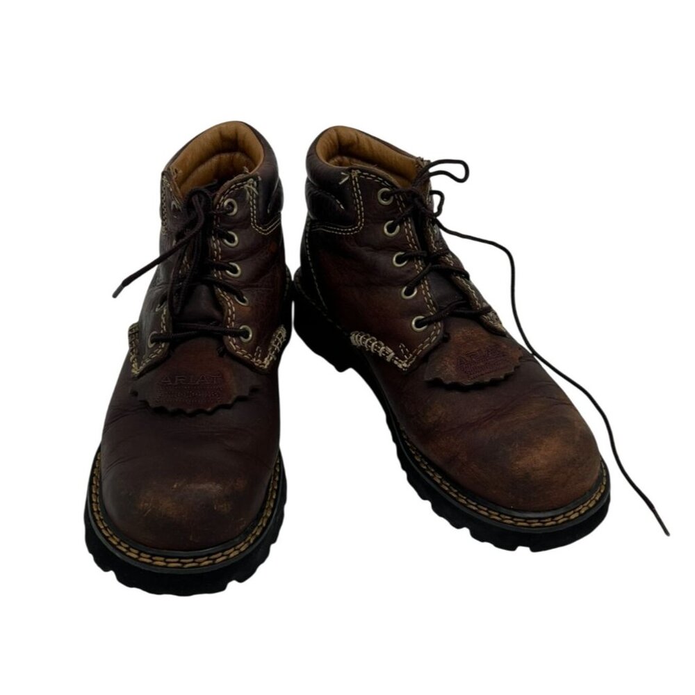 Ariat Dark Brown Lace-Up Moto Boots